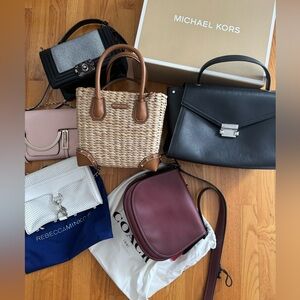 6 Designer handbags, in excellent condition.